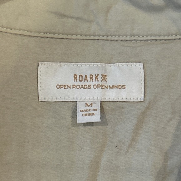 Roark Amberley Flannel Womens Medium Caramel Plaid Shacket Oversized Snap Cotton - Picture 4 of 9